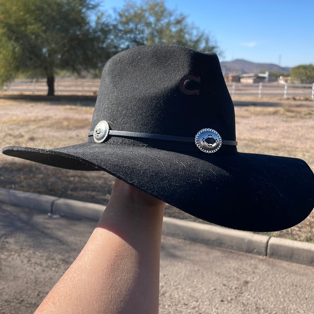Black felt Charley horse Hat Co size medium